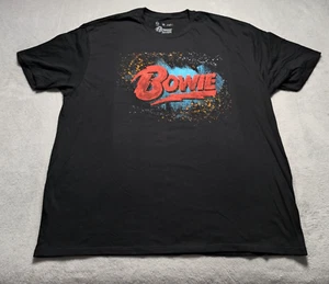 Camiseta negra David Bowie 3XL 2018 logotipo gráfico nueva sin etiquetas retro rock - Imagen 1 de 4