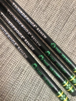 Черные деревянные карандаши A Ticonderoga для обновления шин HB/Soft 4 не заточенных карандаша - Изображение 1 из 4