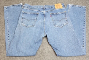 Levis 505 Jeans Mens 36x32 Blue Denim Streetwear Single Stitch Red Tab Outdoor - Picture 1 of 13