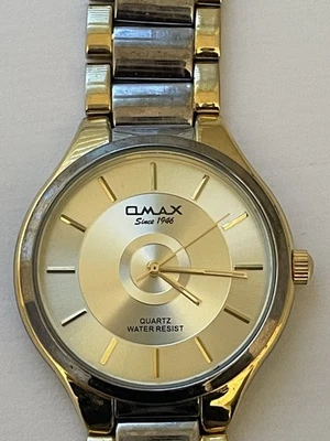 OMAX Men's Quartz Watch Water Resistant HBJ859 Gold And Silver - Image 1 of 4