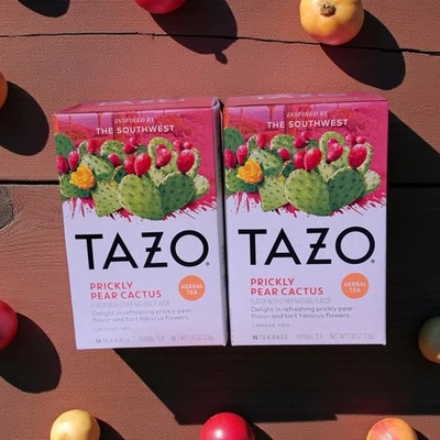 Tazo Tea Variety 2 Boxes - Prickly Pear Cactus 16 Bags Each Total of 32 Exp 4/27 - Image 1 of 3