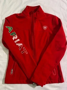 Ariat Classic Team Logo Womens Size S Red Mexican Flag Softshell Jacket Zip Up - Picture 1 of 14