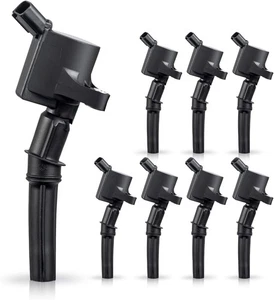 ENA Set of 8 Curved Boot Ignition Coil Pack Compatible with Ford Lincoln...  - Picture 1 of 7