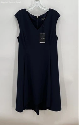 Vestido acampanado azul marino DKNY NUEVO CON ETIQUETAS - talla 10 Foto 1 de 4