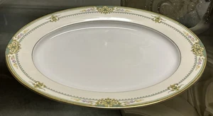 HW Tschechoslowakei HWC14 ovale Servierplatte Germany Czech Gold Floral - Bild 1 von 6