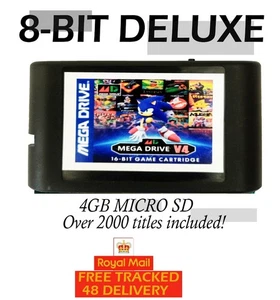 SEGA MEGADRIVE EVERDRIVE GENESIS FLASH  CARTRIDGE CUSTOM SD MULTI CART BLACK - Picture 1 of 1