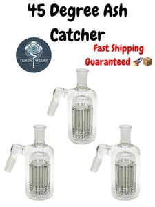 Cattura cenere vetro 14 mm 45° qualità premium tabacco acqua pipa bong narghilè - Foto 1 di 4