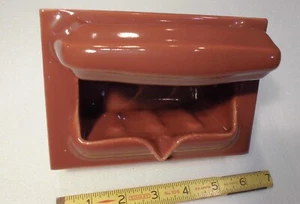 Berry Brown: 3" Recessed Ceramic Soap Dish & Grab Bar by Franklin-American Olean - Picture 1 of 24