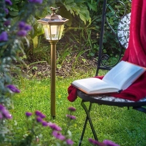 2x LED Lámpara de pie solar Lámpara solar Linterna de jardín Lámpara solar Lámpara de jardín - Imagen 1 de 8