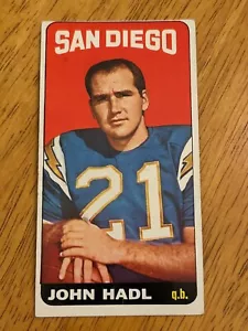 1965 Topps - #161 John Hadl crease free VG-EX @QJ55 - Picture 1 of 2
