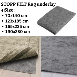 IKEA STOPP FILT Non-Slip Rug Underlay with Thick Padding – Available in 4 Sizes - Picture 1 of 21