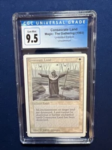 MTG Unlimited Consecrate Land CGC 9.5 GEM MINT (Blue Label 10)  1993 - Picture 1 of 2