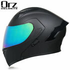 Dot Bluetooth Motorcycle Helmet Full Face Dual Visor Modular Flip Up Helmet