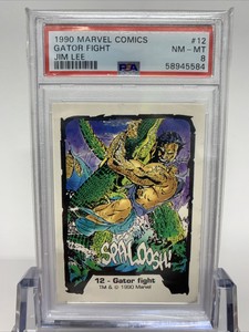 1990 Comic Images Jim Lee Set Card #12 PSA 8 Pop 1 and only 1 higher