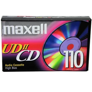 MAXELL UD II CD 110 minuti cromato tipo II nastro audiocassetta vuoto (2002) nuovo - Foto 1 di 8