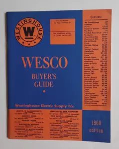 1960 Westinghouse Electric Supplies Wesco Buyer's Guide Verkaufskatalog - Bild 1 von 7