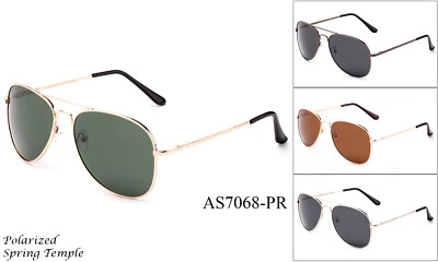 Óculos de sol polarizado clássico vintage retrô piloto top gun mola articulada UV 100% - Imagem 1 de 4