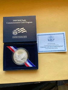 2008 P Bald Eagle Silver Uncirculated Coin in OGP - Picture 1 of 2