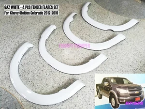 GAZ WHITE FOR CHEVROLET COLORADO MY12 HOLDEN FENDER FLARES WHEEL ARCH 2012-2016 - Picture 1 of 8