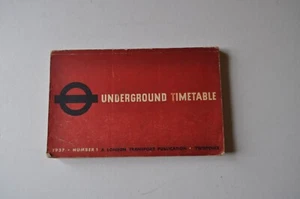 1937 U-Bahn-Fahrplan Nummer 1 London Transport Publikation - Bild 1 von 5