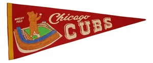 Chicago Cubs Vintage Early 1950's 29" Pennant - Picture 1 of 4