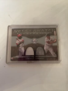 2009 Sweet Spot Swatches Dual DS-BS Red Schoendienst Lou Brock GU - Picture 1 of 2