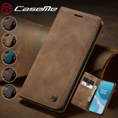 For OnePlus Nord/13/12/11/8T/8/7 Pro Magnetic Wallet Case Leather Flip Cover - Image 1 of 4