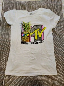 MTV Music Television women's White Tshirt size S - Picture 1 of 4