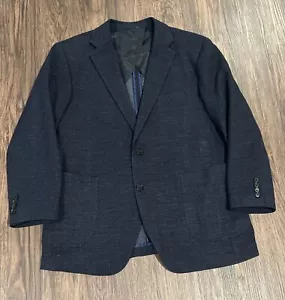 Rodd & Gunn Blazer Men's XL Blue Marlane Wool Blend Basket Weave 2 Button - Picture 1 of 9