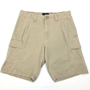 Nat Nast Mens Khaki Beige Shorts Size 32 Measures 34 Long Pleated Front - Picture 1 of 6