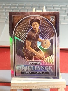 Amen Thompson 2023-24 Panini Prizm Draft Picks Brilliance SILVER Prizm RC #11
