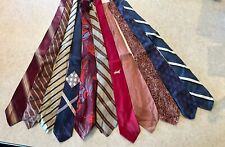 Lot of 11 Vintage 1940's-50's Ties Neckties ~ Great Variety and Colors!