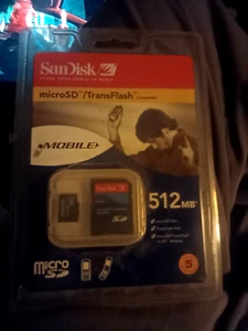 sandisk mircosd/transflash 512mb mobile sealed new 📳 - Picture 1 of 1