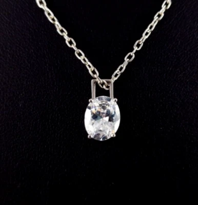 Anhänger Silber 925 Silber Solitär - modern & festlich funkelnd - Bild 1 von 4