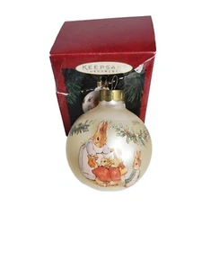 Vintage 1994 Andenken Ornament Beatrice Potter "The Tale of Peter Rabbit" Glas - Bild 1 von 4