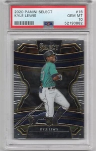 Tarjeta de novato Panini Select Kyle Lewis 2020 PSA 10 GEM MT #16 - Imagen 1 de 2