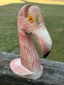 Peepers Pink Flamingo Tropical Sunglasses Eyeglasses Rest Holder Wood Stand - Picture 1 of 7