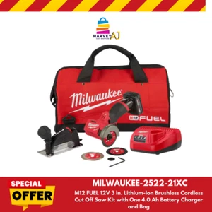 Milwaukee 2522-21XC M12 FUEL 12V 3 pollici Kit seghetto da taglio brushless agli ioni di litio - Foto 1 di 6