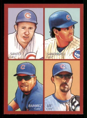 2009 Upper Deck Goudey #22 Ron Santo/Ryne Sandberg/Derrek Lee/Aramis Ramirez - Image 1 of 2
