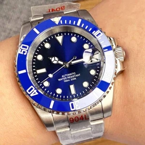 40mm Tandorio Blue Dial Sapphire Glass Japan NH35A Automatic Mens Wrist Watch - Picture 1 of 8
