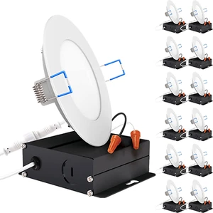 Sunco 12 Pack 4 Inch Ultra Thin LED Recessed Ceiling Lights Slim, 3000K Warm Whi - Picture 1 of 7
