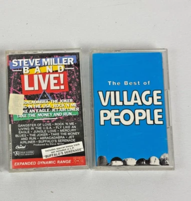 Steve Miller Band Live and Best of the Village People Cassette Tapes - Image 1 of 4