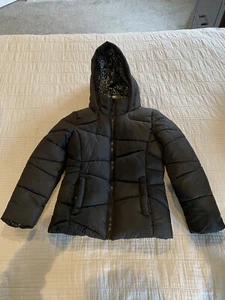 Girls SO Black Winter Coat Size Small 8 - Picture 1 of 9