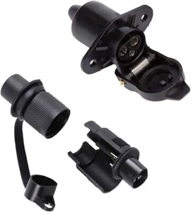 Steckdose mit Stecker 3 polig 12V 24V Traktor LKW Landmaschinen Seilwinde Forst - Bild 1 von 13