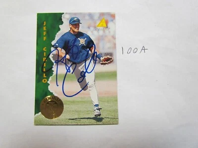 1995 Pinnacle Jeff Cirillo Autographed Signed Baseball Card  - Image 1 of 2