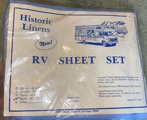 Vintage Historic Linens RV Sheet Set BUNK 34 x 75 - Picture 1 of 5