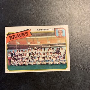 #192 Bobby Cox Atlanta Braves team Checklist￼  1980 Topps Cb20