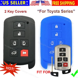 Silicone 6B Cover Holder Case Fob Protector Skin for Toyota Sienna Entry Key - Imagen 1 de 6