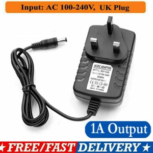 12V 1A AC / DC Adapter Charger Power Supply UK Plug for LED light CCTV Camera UK - Picture 1 of 10