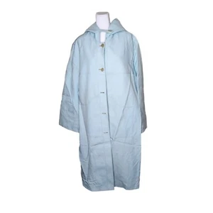 Vintage 70s Misty Harbor Hooded Raincoat Womens Size 26 Mint Green Volump - Picture 1 of 8